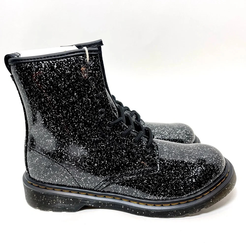 NIB Dr. Martens Youth 1460 Cosmic Glitter‎ Lace Up Boots Size 6